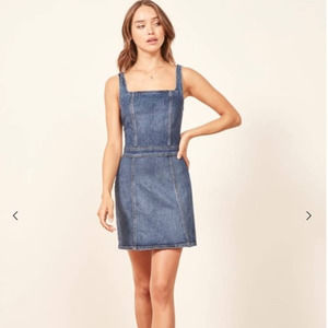 Reformation Denim Parker Mini Dress Sz 14 - Large